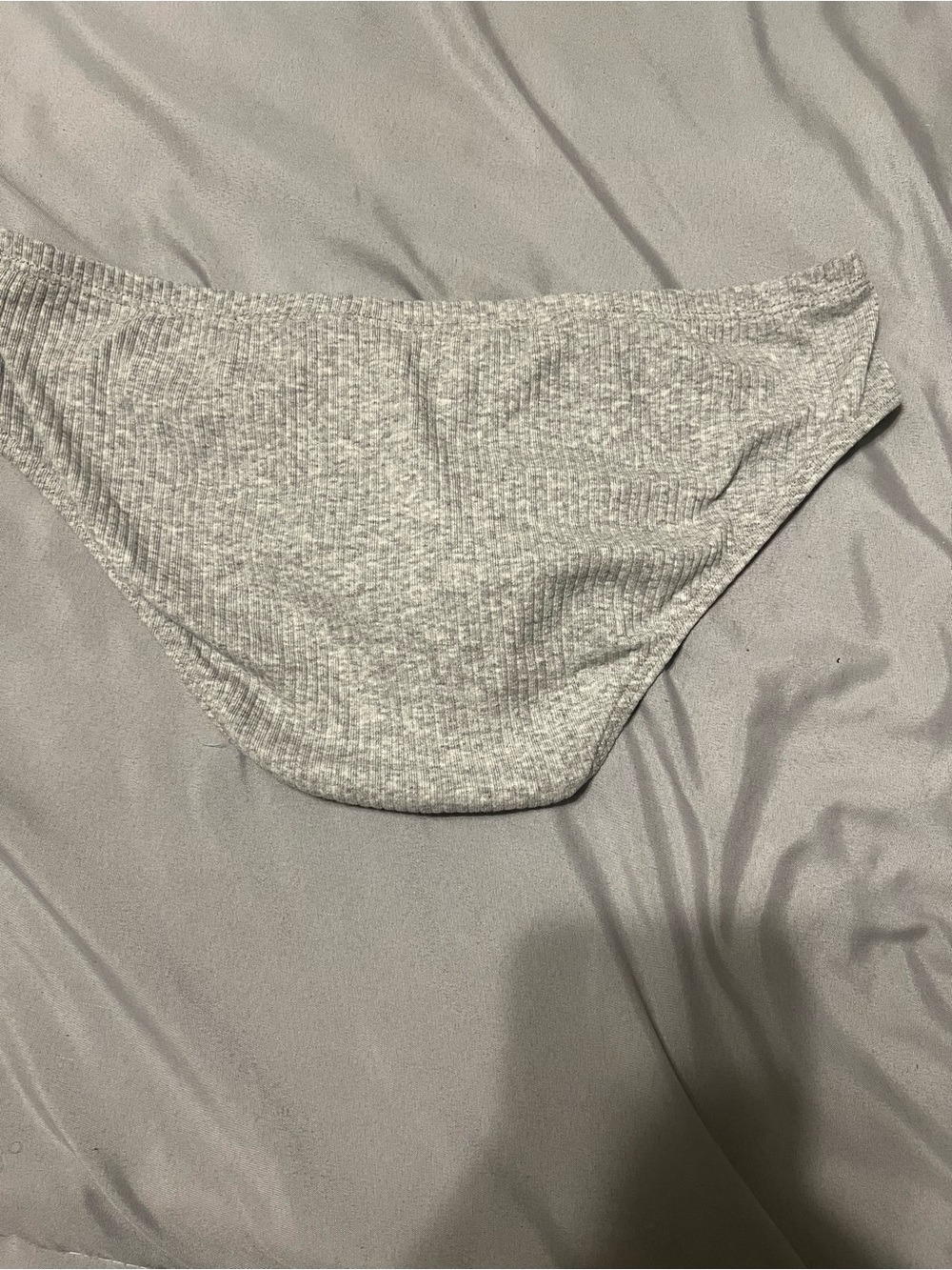 Men's Grey Ribbed Briefs - Comfortable Everyday Underwear - Picture 3 of 4